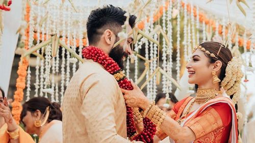 Mouni Roy Looked Resplendent As Both Malayali And Bengali Bride